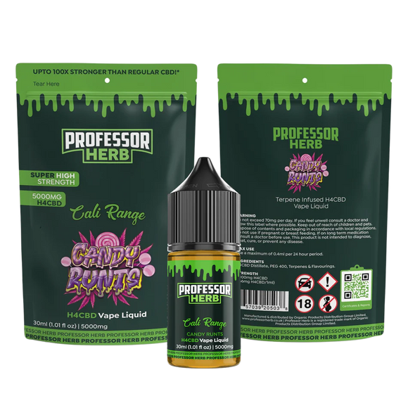 Professor Herb H4CBD Vape Liquid 5000mg 30ml - Candy Runts Hemptronics Professor Herb H4CBD Vape Liquid 5000mg 30ml - Candy Runts Hemptronics