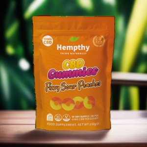 Hempthy CBD - Fizzy Sour Peaches 300mg - Buy Now At Hemptronics