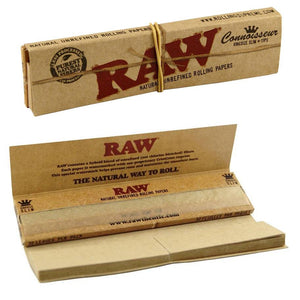 RAW - Connoisseur Classic Rolling Papers & Tips - Hemptronics